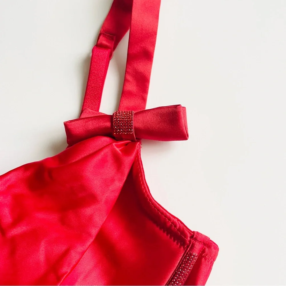 S-DD SMALL Victoria’s Secret satin bow bra set